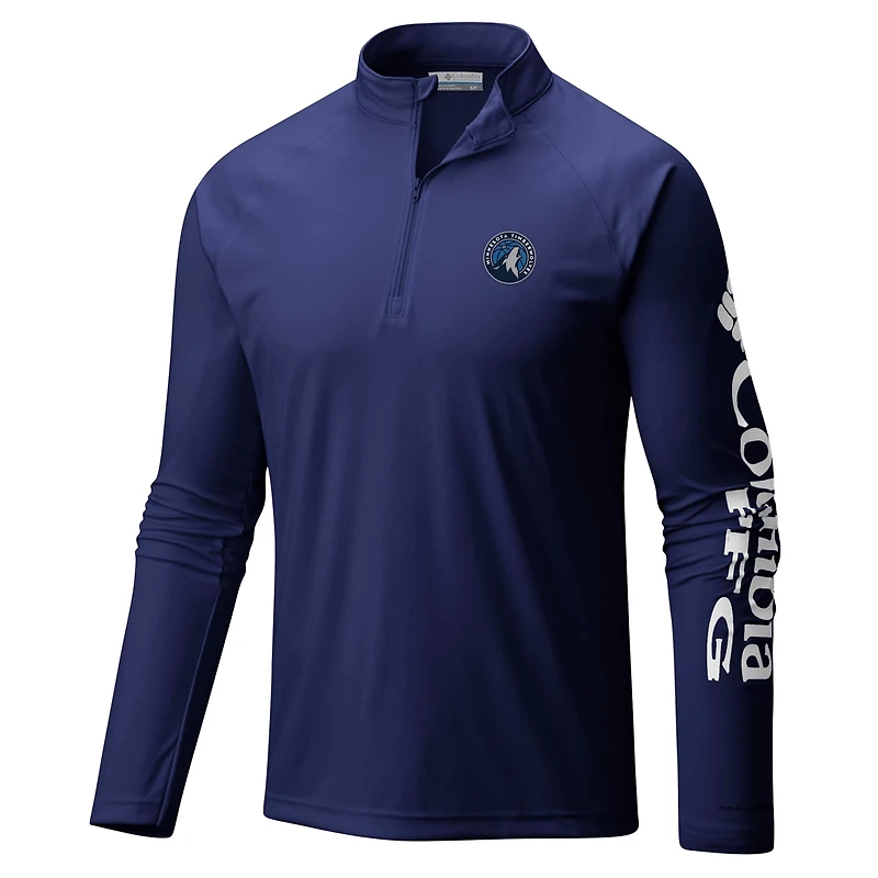Columbia Minnesota Timberwolves PFG Terminal Tackle Quarter-Zip Top