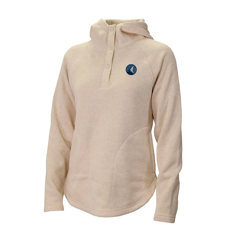 Columbia Minnesota Timberwolves Sweater Weather Quarter-Snap Hoodie