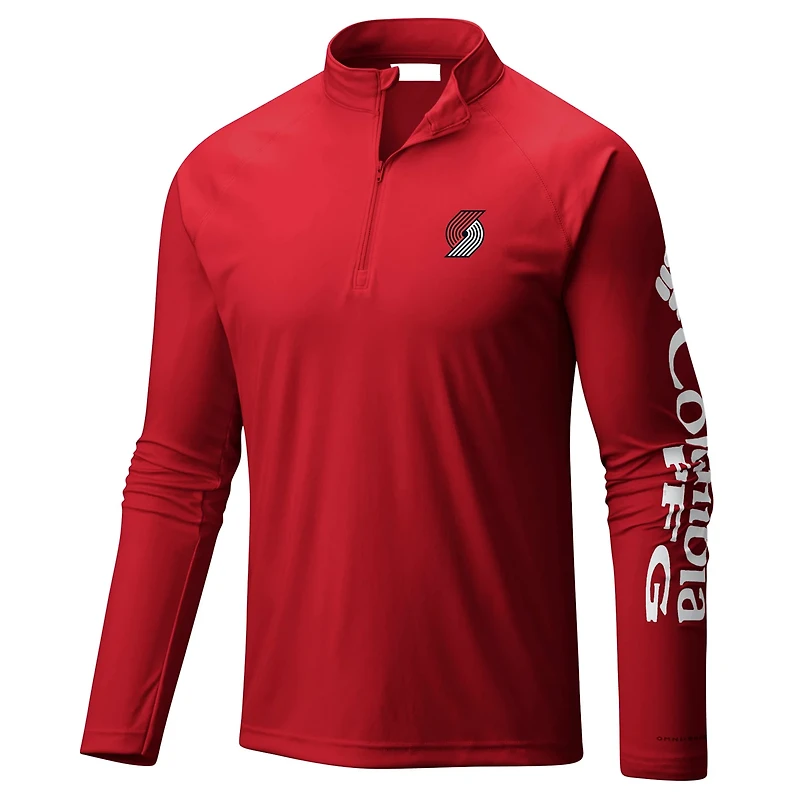 Columbia Portland Trail Blazers PFG Terminal Tackle Quarter-Zip Top