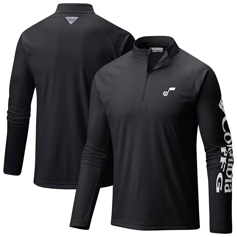 Columbia Sportswear Men's Utah Jazz PFG Terminal Tackle 1/4-Zip Top