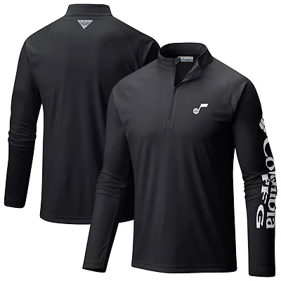 Columbia Sportswear Men's Utah Jazz PFG Terminal Tackle 1/4-Zip Top
