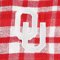 Concepts Sport Oklahoma Sooners Mainstay Lightweight Flannel Plaid Pullover Hoodie