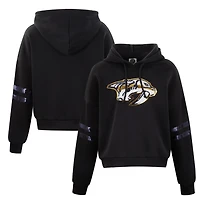 Cuce Nashville Predators Sequin Cropped Pullover Hoodie