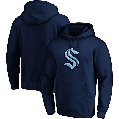 Deep Sea Seattle Kraken Primary Team Logo Fleece Fitted Pullover Hoodie