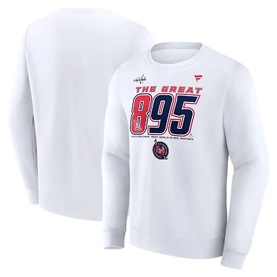 Fanatics Alexander Ovechkin Washington Capitals NHL All-Time Leading Goal Scorer The Great 895 Fleece Pullover Sweatshirt