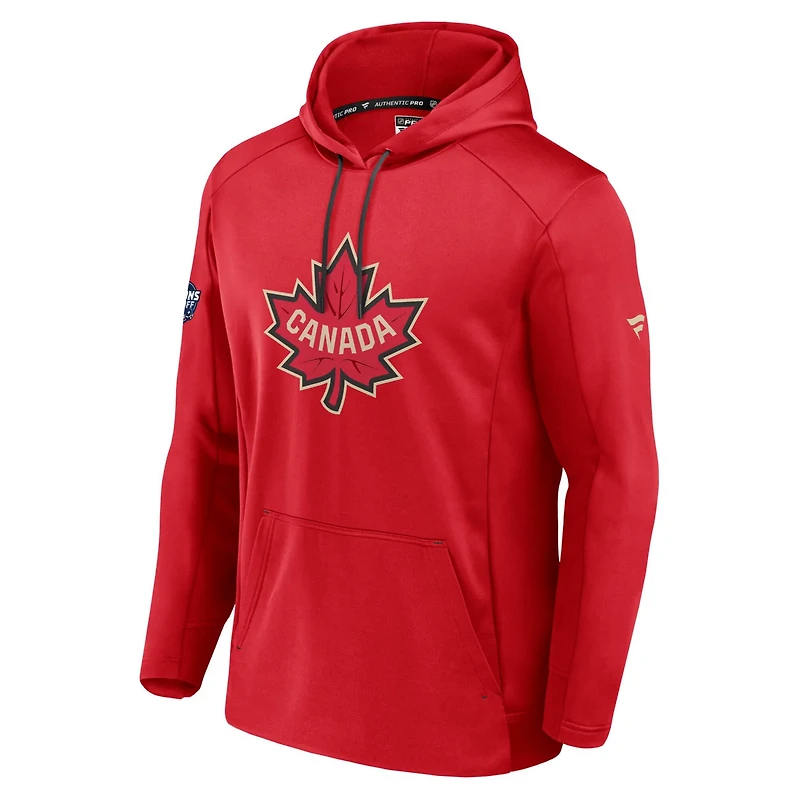 Fanatics Athletic Canada 2025 4 Nations Face-Off Authentic Pro Fleece Pullover Hoodie