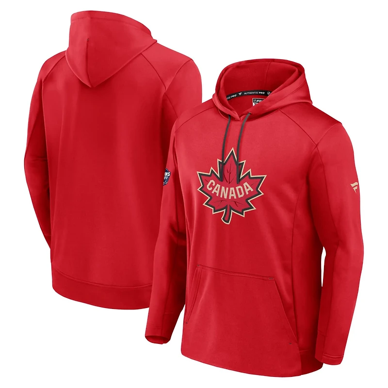 Fanatics Athletic Canada 2025 4 Nations Face-Off Authentic Pro Fleece Pullover Hoodie