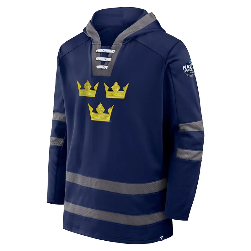 Fanatics Athletic Sweden 2025 4 Nations Face-Off Inside Line Pullover Hoodie