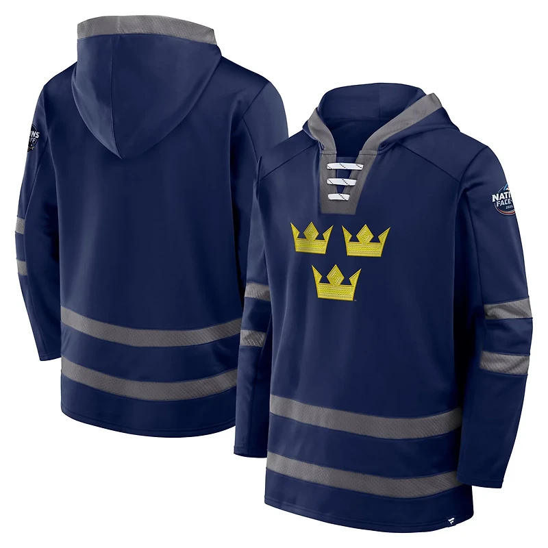 Fanatics Athletic Sweden 2025 4 Nations Face-Off Inside Line Pullover Hoodie