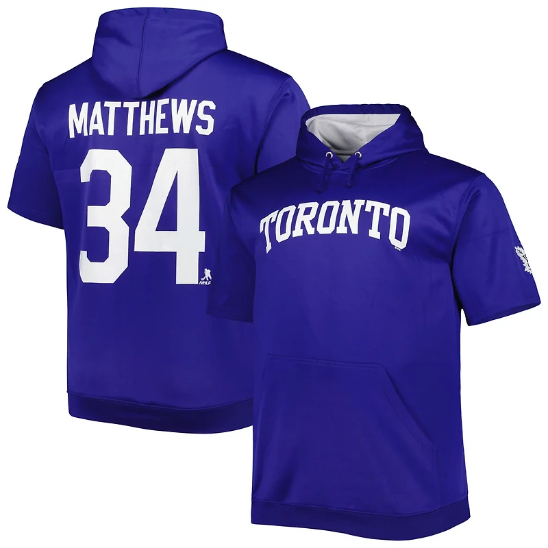 Fanatics Auston Matthews Toronto Maple Leafs Big Tall Name Number Pullover Hoodie