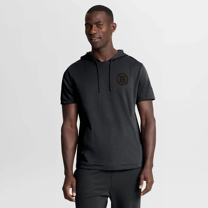 Fanatics Boston Bruins Authentic Pro Road Short Sleeve Hoodie