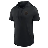 Fanatics Boston Bruins Authentic Pro Road Short Sleeve Hoodie