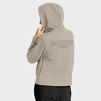 Fanatics Boston Bruins Authentic Pro Road Tri-Blend Quarter-Zip Hoodie