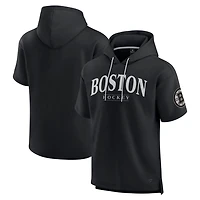 Fanatics Boston Bruins Elements Ready Short Sleeve Pullover Hoodie