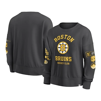Fanatics Boston Bruins Oversized Vintage Go Team Pullover Sweatshirt