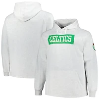 Fanatics Boston Celtics Big  Tall Raglan Tri-Blend Pullover Hoodie