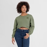 Fanatics Boston Celtics Studio Tri-Blend Cropped Pullover Sweatshirt