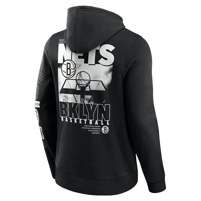 Fanatics Brooklyn Nets Game Time Crossover Pullover Hoodie