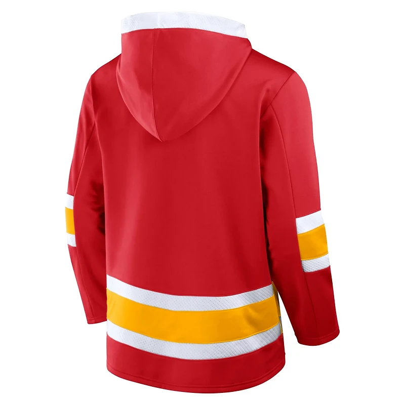 Fanatics Calgary Flames Inside Line Fleece Pullover Hoodie