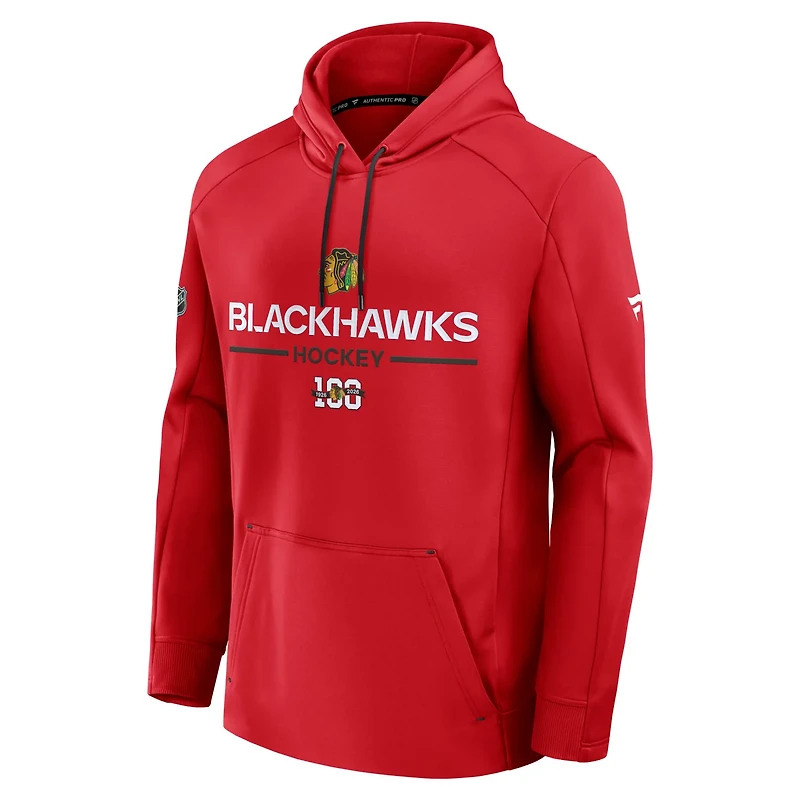 Fanatics Chicago Blackhawks Authentic Centennial Pro Rink Hoodie