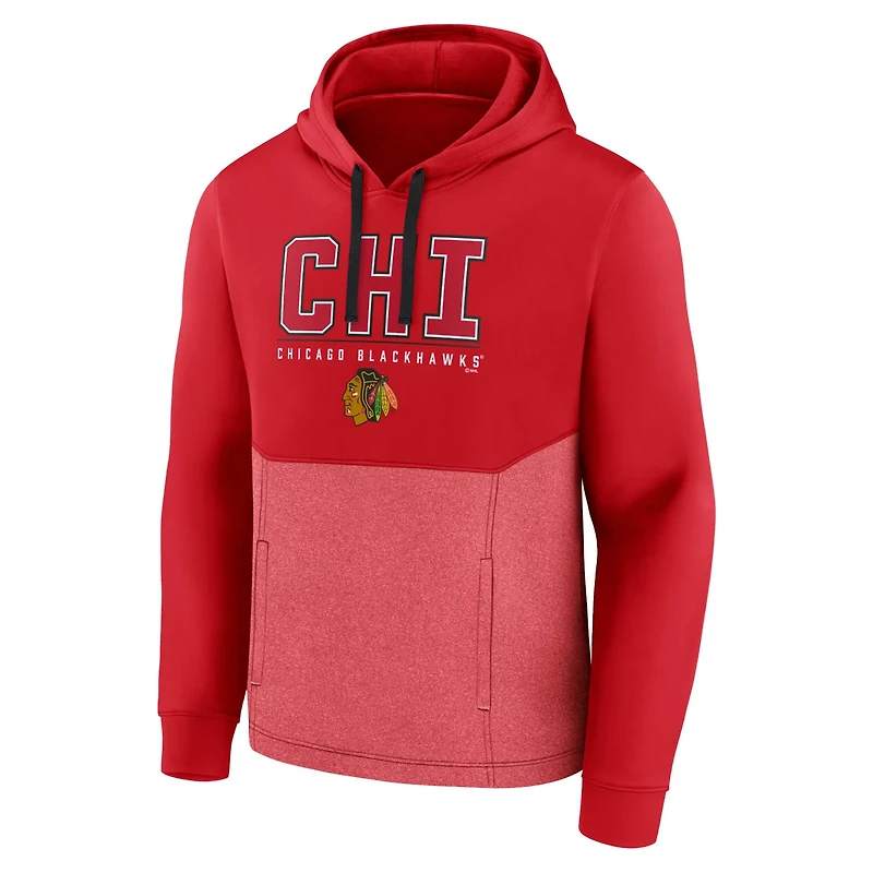 Fanatics Chicago Blackhawks Successful Tri-Blend Pullover Hoodie