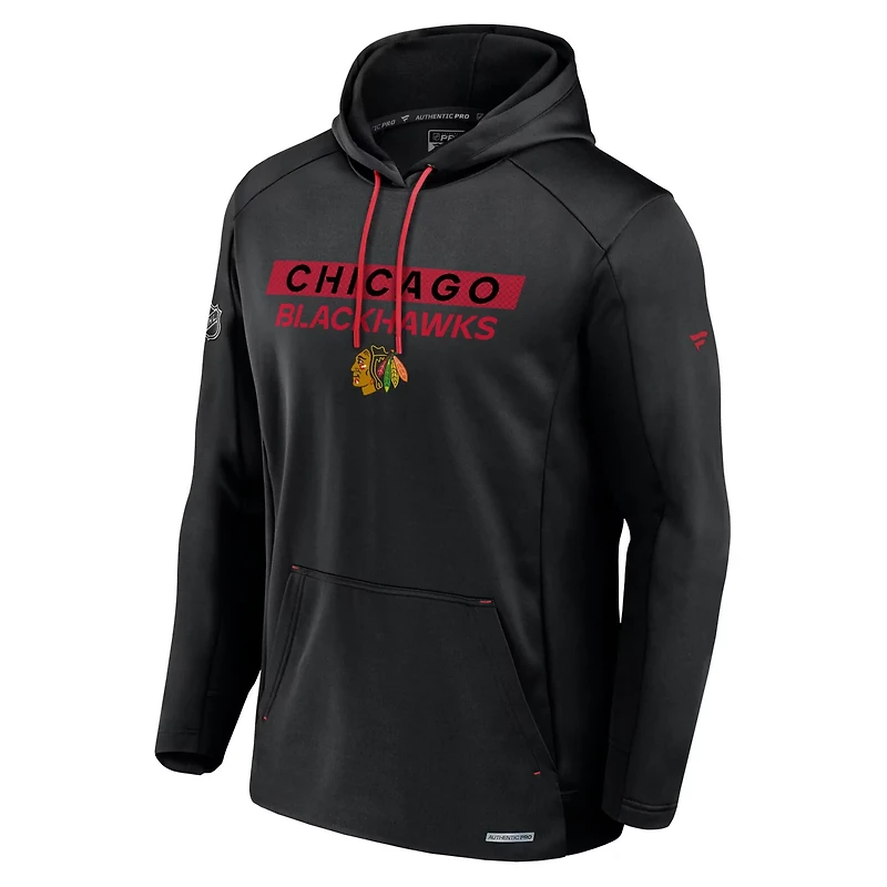 Fanatics Chicago hawks Authentic Pro Rink Fleece Pullover Hoodie