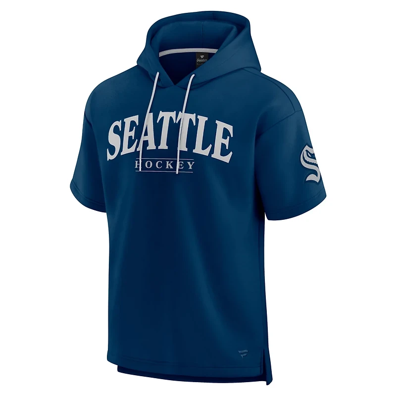 Fanatics Deep Sea Seattle Kraken Elements Ready Short Sleeve Pullover Hoodie