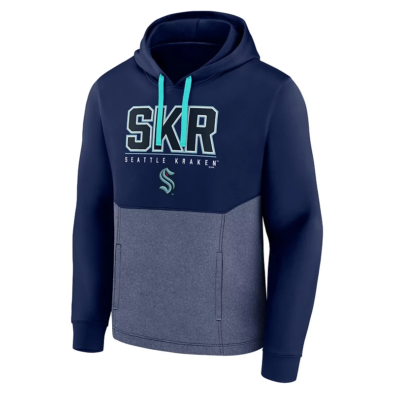 Fanatics Deep Sea Seattle Kraken Successful Tri-Blend Pullover Hoodie