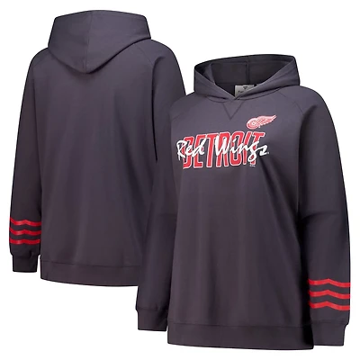 Fanatics Detroit Wings Plus Lightweight Fleece Raglan Pullover Hoodie