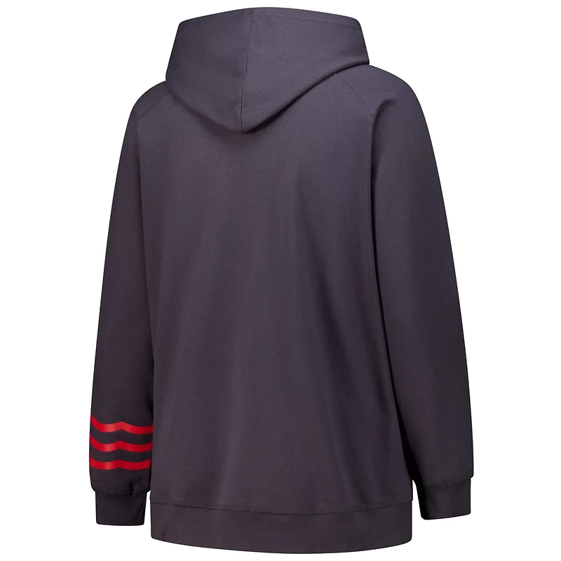 Fanatics Detroit Wings Plus Lightweight Fleece Raglan Pullover Hoodie