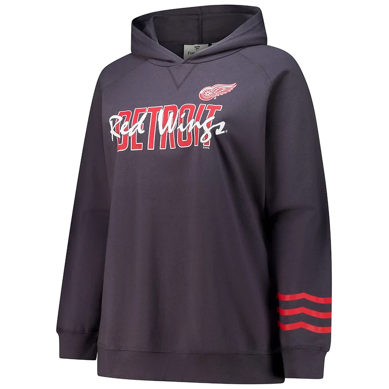 Fanatics Detroit Wings Plus Lightweight Fleece Raglan Pullover Hoodie