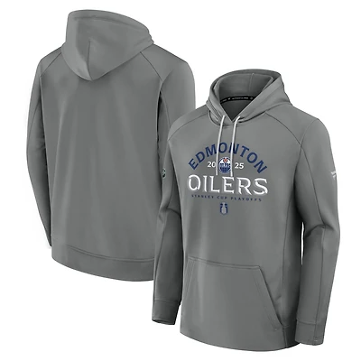 Fanatics Edmonton Oilers 2025 Stanley Cup Playoffs Authentic Pro Rink Fly Fleece Pullover Hoodie