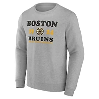 Fanatics Heather Boston Bruins Fierce Competitor Pullover Sweatshirt