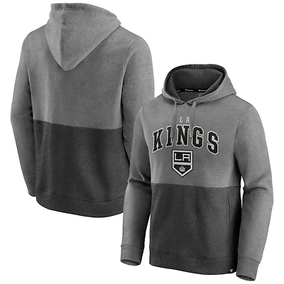 Fanatics Heather Charcoal Los Angeles Kings Block Party Signature Pullover Hoodie