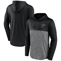 Fanatics Heather Charcoal St Louis Blues Iconic Defender Pullover Hoodie