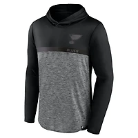 Fanatics Heather Charcoal St Louis Blues Iconic Defender Pullover Hoodie