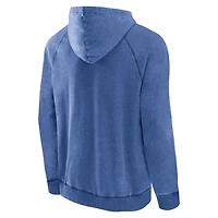 Fanatics Heather Detroit Pistons Foul Trouble Snow Wash Raglan Pullover Hoodie