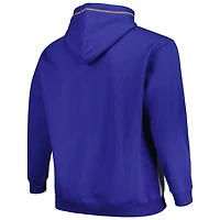 Fanatics Heather Gray Golden State Warriors Big  Tall Contrast Pieced Stitched Full-Zip Hoodie