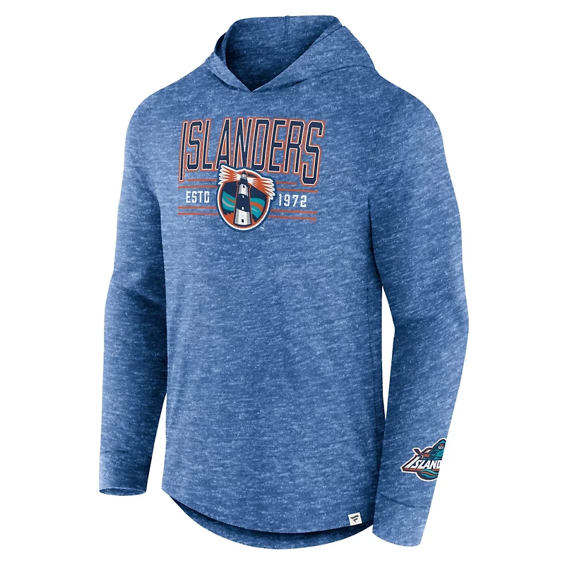 Fanatics Heather New York Islanders Slub Pullover Hoodie
