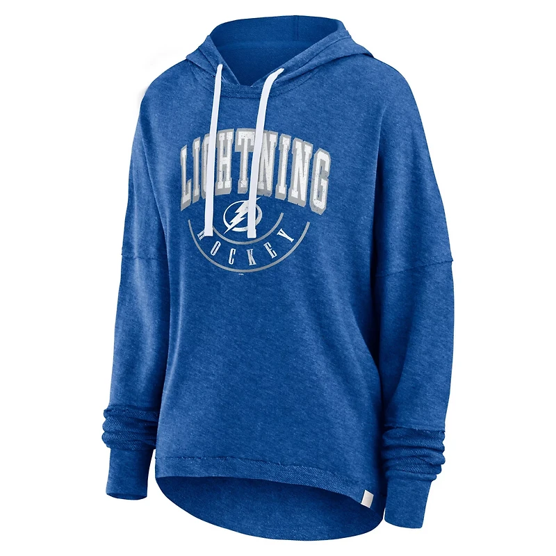 Fanatics Heather Tampa Bay Lightning Lux Lounge Helmet Arch Pullover Hoodie