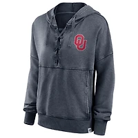 Fanatics Heathered Charcoal Oklahoma Sooners Overall Speed Lace-Up Pullover Hoodie