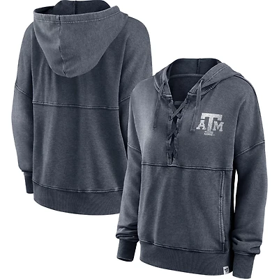 Fanatics Heathered Charcoal Texas AM Aggies Overall Speed Lace-Up Pullover Hoodie