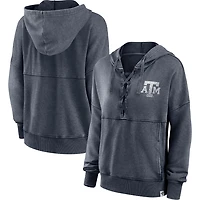 Fanatics Heathered Charcoal Texas AM Aggies Overall Speed Lace-Up Pullover Hoodie