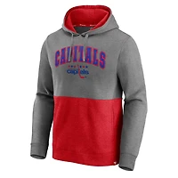 Fanatics Heathered Gray/ Washington Capitals Block Party Classic Arch Signature Pullover Hoodie