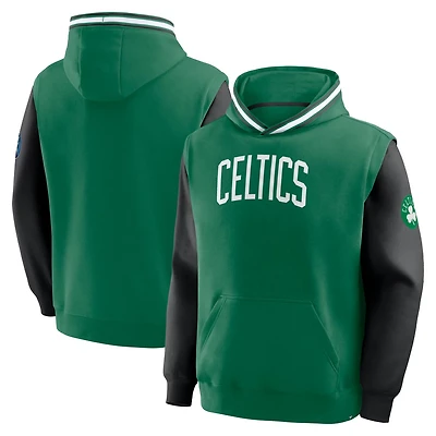 Fanatics Kelly Black Boston Celtics Half Court Shot Clock Fastbreak Hoodie