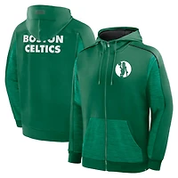 Fanatics Kelly Boston Celtics Back Door Cut Play Defender Full-Zip Hoodie