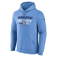 Fanatics Light Winnipeg Jets Alternate Wordmark Fleece Pullover Hoodie