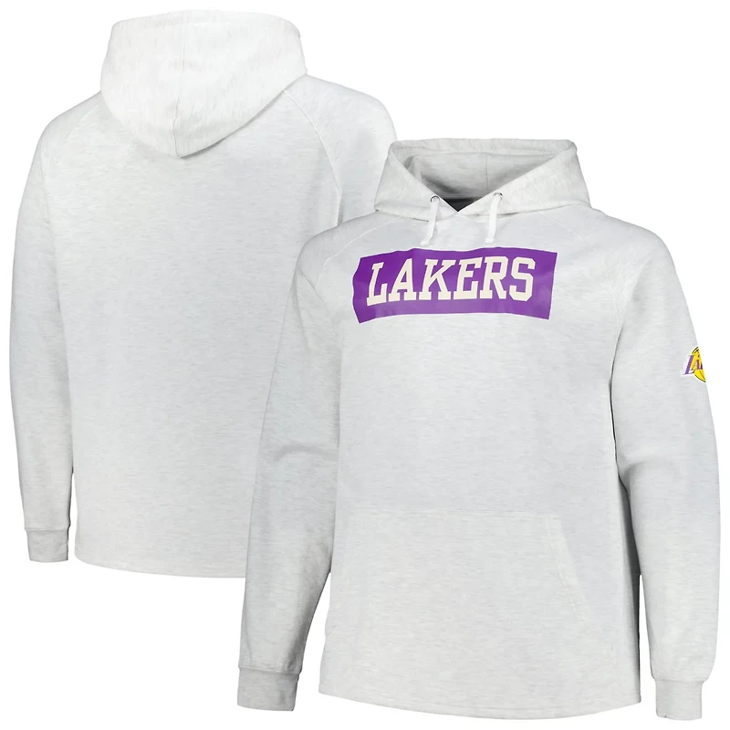 Fanatics Los Angeles Lakers Big  Tall Raglan Tri-Blend Pullover Hoodie