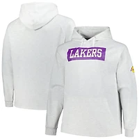 Fanatics Los Angeles Lakers Big  Tall Raglan Tri-Blend Pullover Hoodie