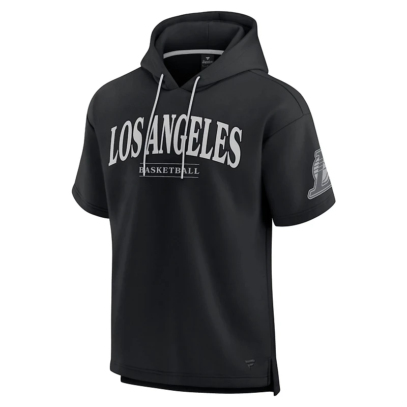 Fanatics Los Angeles Lakers Elements Ready Short Sleeve Pullover Hoodie